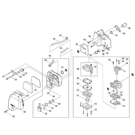 Air Cleaner & Carburettor Assembly
