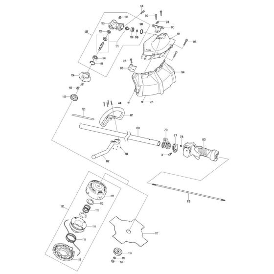 Handle, Pipe, Shield Assembly