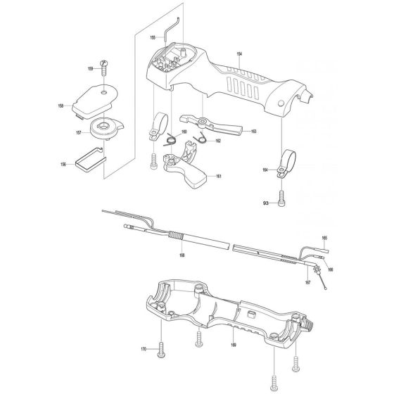 Lever Assembly for Makita EM2600L