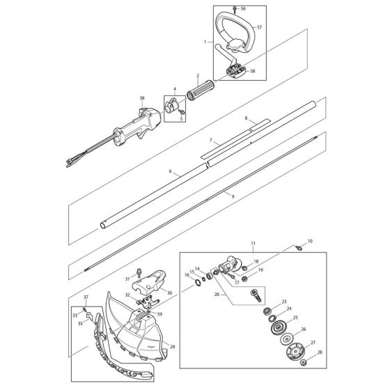 Makita EM2651LH Assembly
