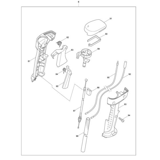 Lever Assembly for Makita EM3400U