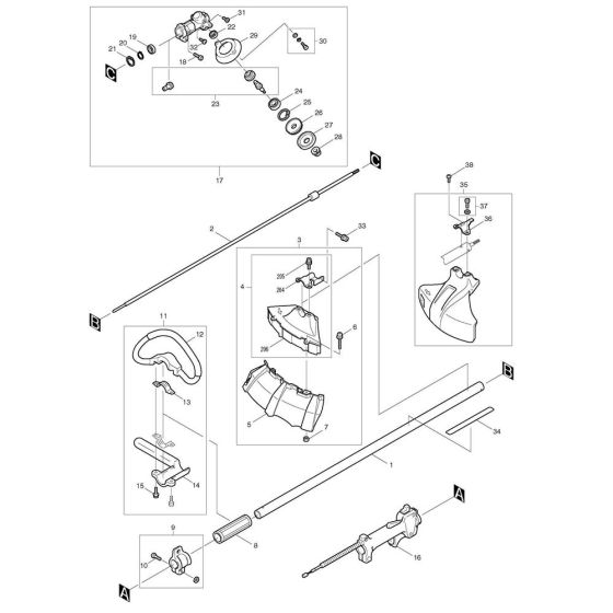 Handle, Pipe, Shield Assembly