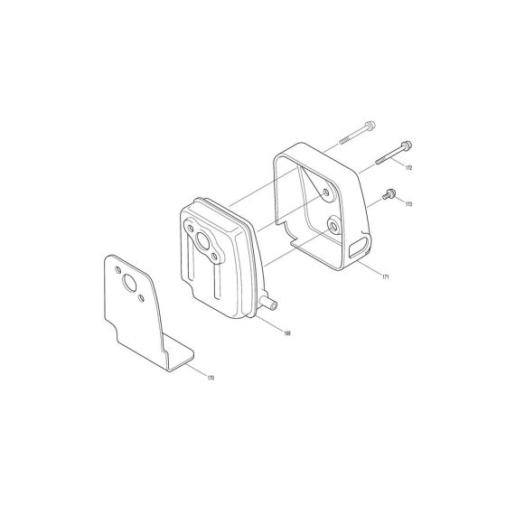 Muffler Assembly for Makita EM4251