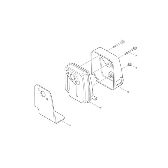 Exhaust Assembly for Makita EM4340L