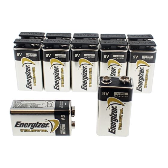 9V Industrial Batteries Pack of 12 for Energizer