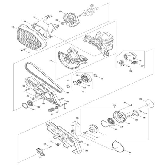Engine Assembly for Makita EK7651H