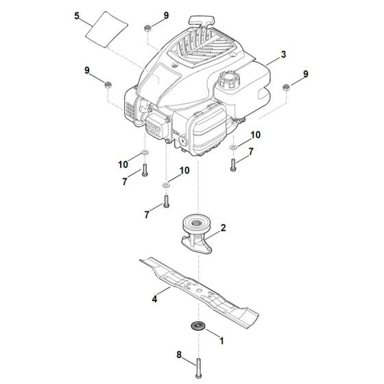 Engine and Blade for Stihl RM 248.0