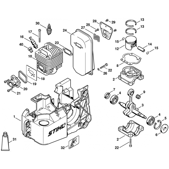 Engine Housing for Stihl TS460