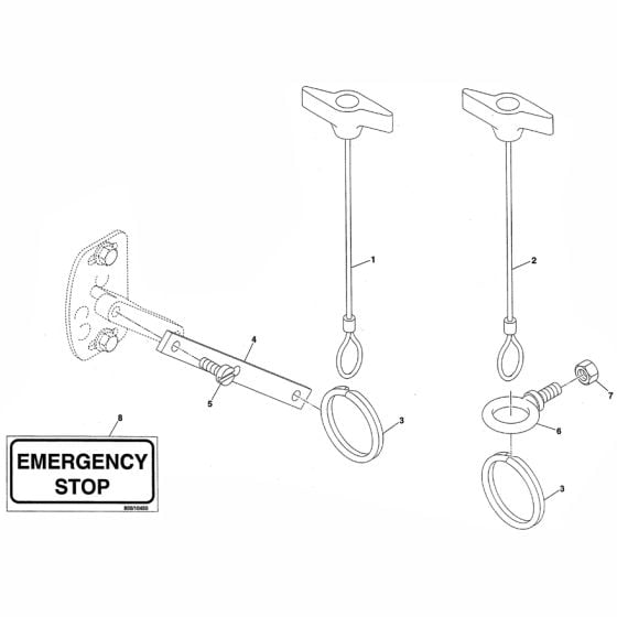 Engine Stop Assembly for Altrad Belle Premier T Site Mixer