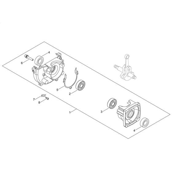 Crankcase for ECHO ES-250ES Handheld Blower