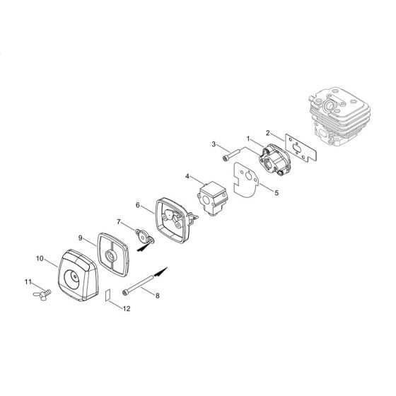 Air Cleaner, Carburettor for ECHO ES-250ES Handheld Blower