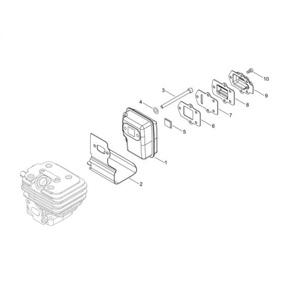 Muffler for ECHO ES-250ES Handheld Blower