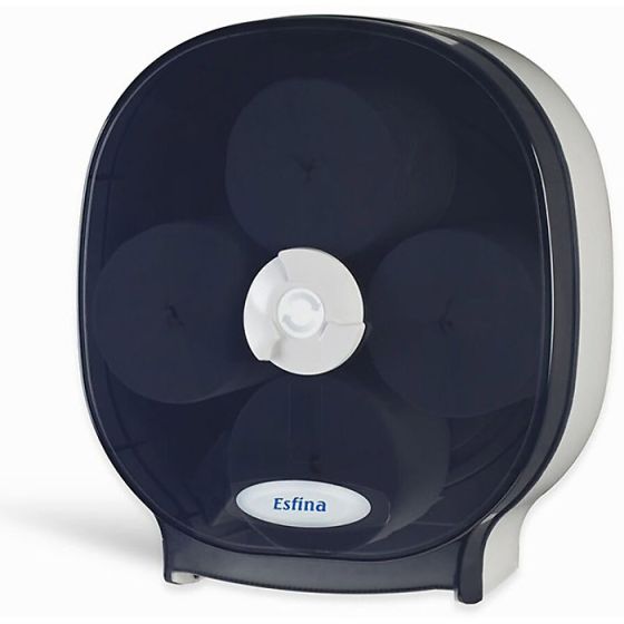 Esfina Quad Corless Dispenser - Holds 4 Toilet Rolls High usage areas