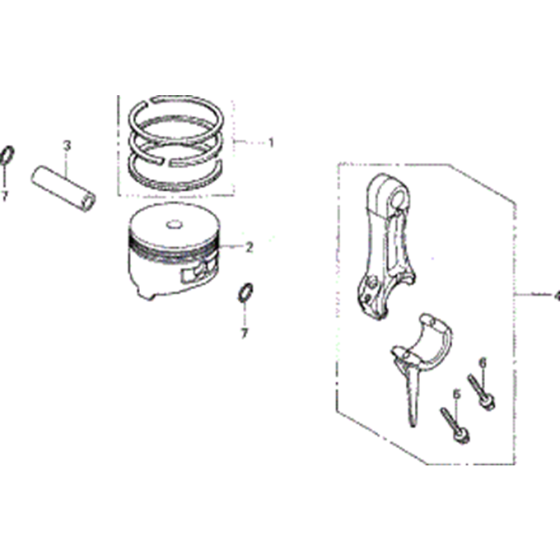 Piston & Connecting Rod Assembly for Honda EU20i Generator