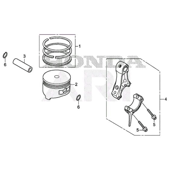 Conrod and Piston for Honda EU22i Generator