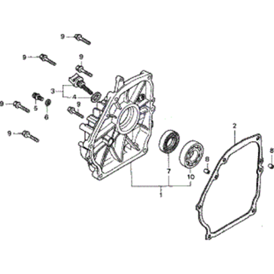 Crankcase Cover Assembly for Honda EU26i Generator