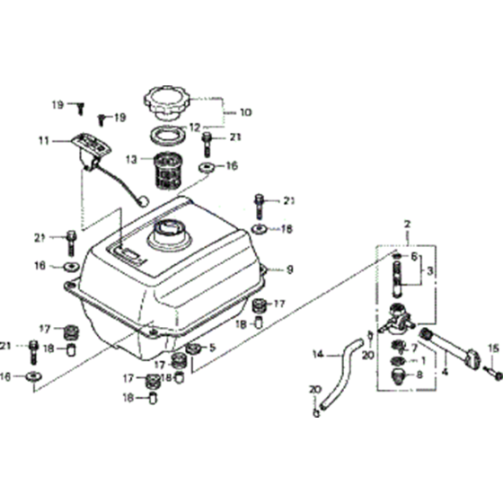 Fuel Tank Assembly for Honda EU26i Generator