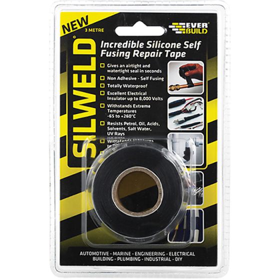 Silweld Tape Black 3m by Everbuild - 2SILWELD3BK