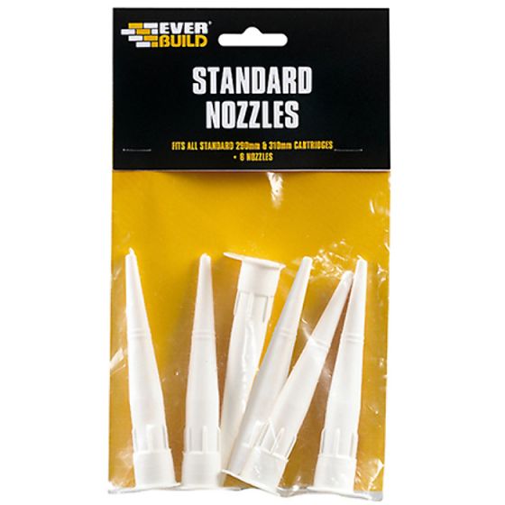 Standard Nozzle Pack of 6 by Everbuild - NOZSTD