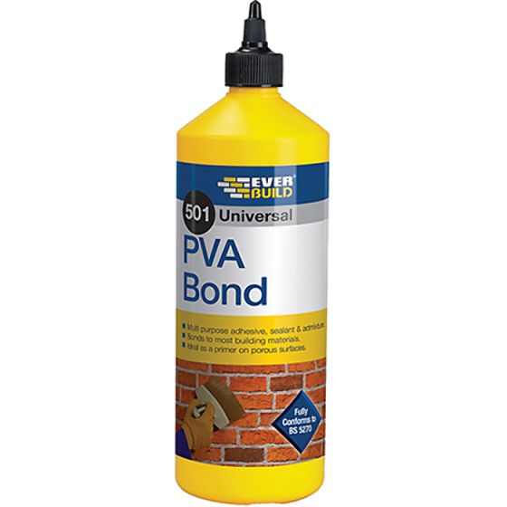 Universal PVA Bond 501 1 Litre by Everbuild - PVA1L