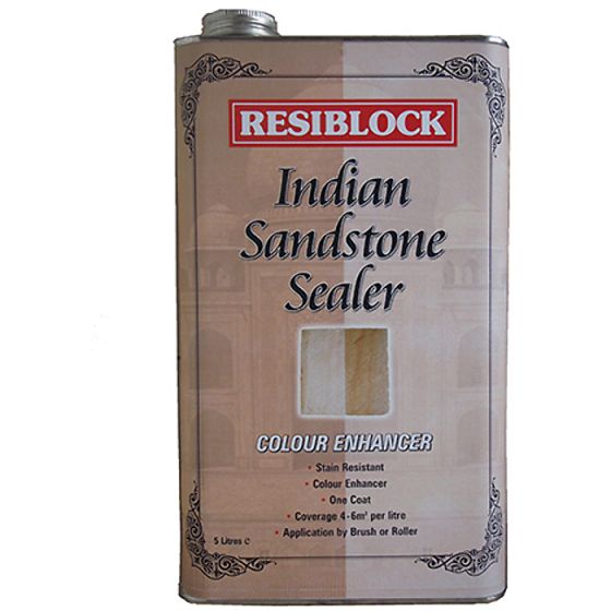 Resiblock Indian Sandstone Sealer Colour Enhancer 5 Litre by Everbuild - RBINDENH5