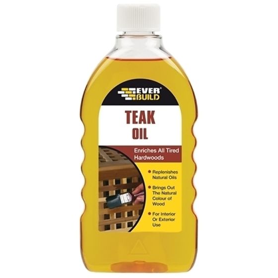 Teak Oil 500ml by Everbuild - TEAK