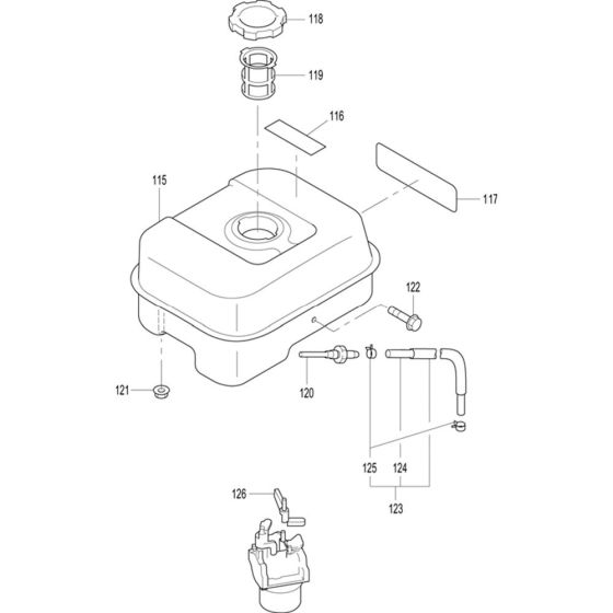 Fuel Tank Assembly for Makita EW2050H Water Pumps