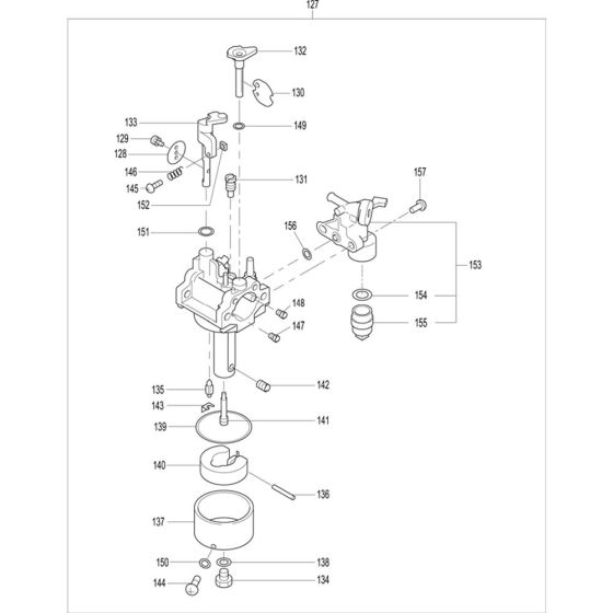 Fuel & Lubricant Assembly for Makita EW2050H Water Pumps