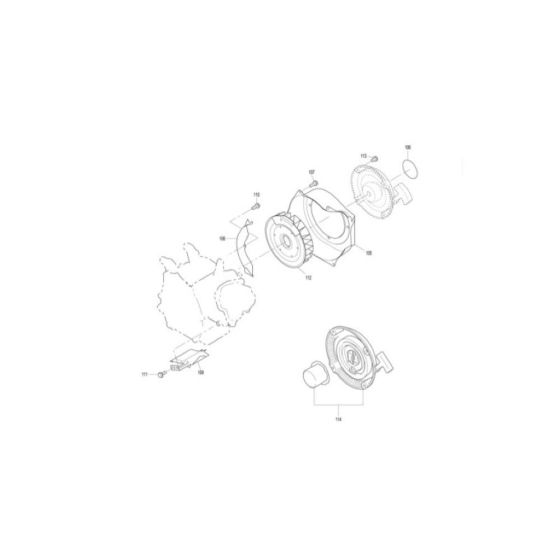 Recoil Starter for Makita EW3051H