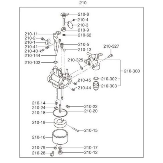 Fuel Lubricant (1) Assembly for Robin / Subaru EX13 Engines