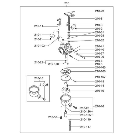 Fuel Lubricant (1) Assembly for Robin / Subaru EX35 Engines