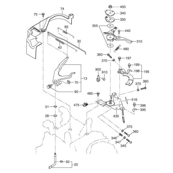 Governor Operation Assembly for Robin / Subaru EX40 Engines