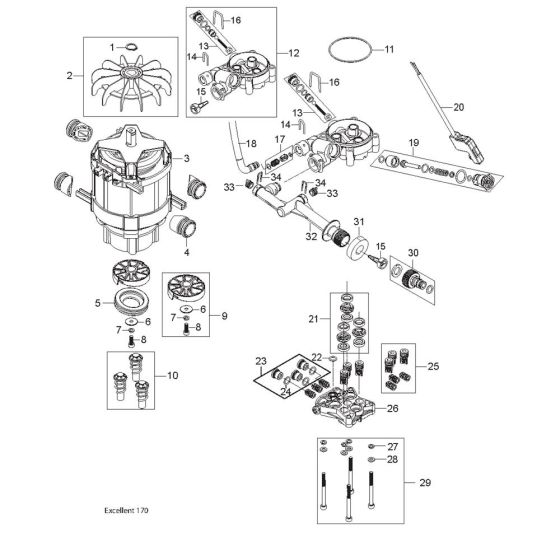 Motor Pump Assembly for Nilfisk
