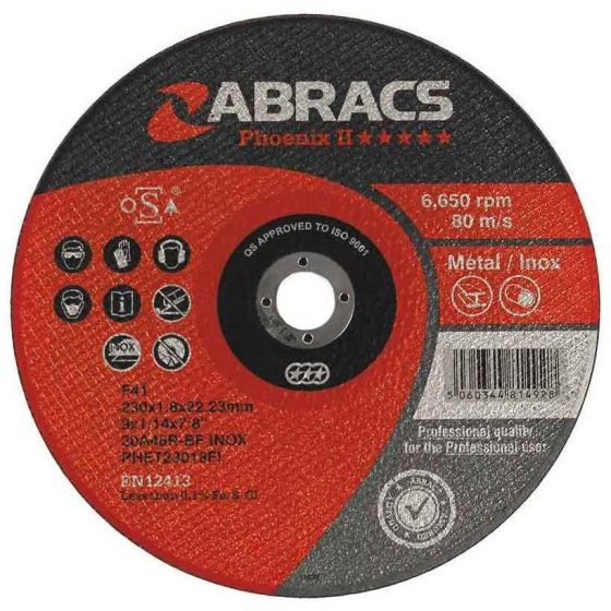 Extra Thin Metal Abrasive Cutting Disc 125mm x 1mm x 22mm