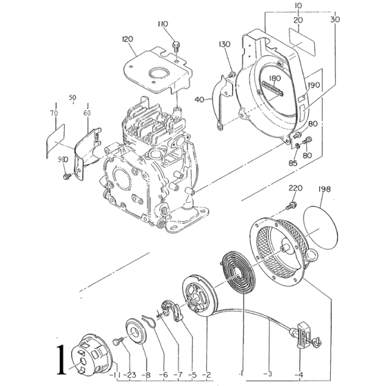 Cooling, Starting for Robin / Subaru EY08 Engines