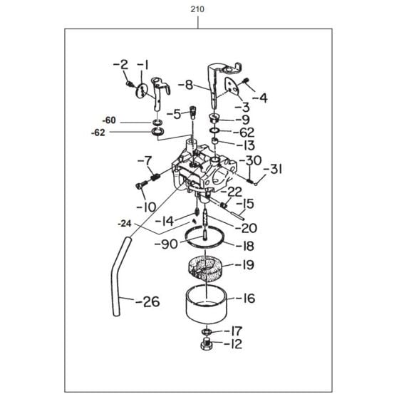 Carburettor for Robin / Subaru EY15 Engines