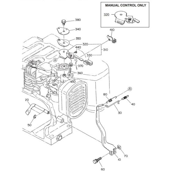 Governor Group - Manual With Upper Remote Cable Control for Robin / Subaru EY15 Engines