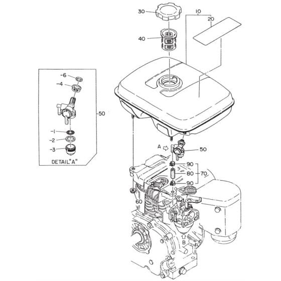 Fuel, Lubricant Group for Robin / Subaru EY15 Engines