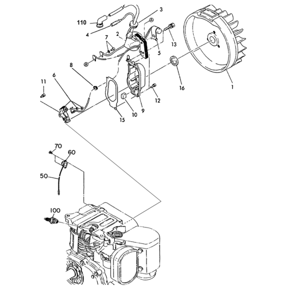 Electric Device Group - Points And Condenser - Old Style for Robin / Subaru EY20 Engines