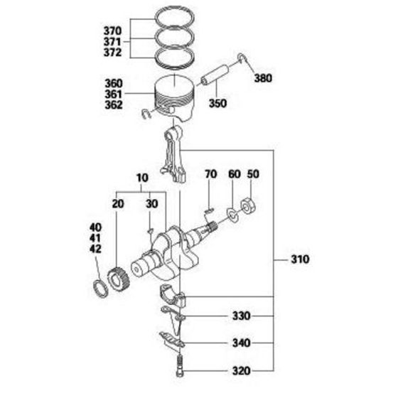 Crank, Piston Assembly for Robin / Subaru EY28 Engine