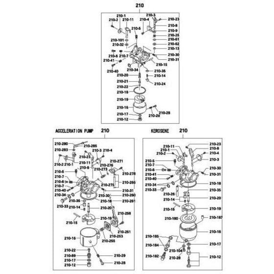 Carburetor Assembly for Robin / Subaru EY28 Engine