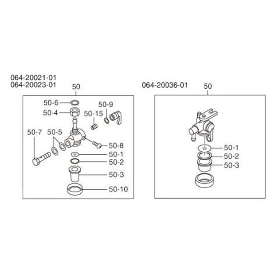 Fuel Lubricant (2) Assembly for Robin / Subaru EY35 Engine