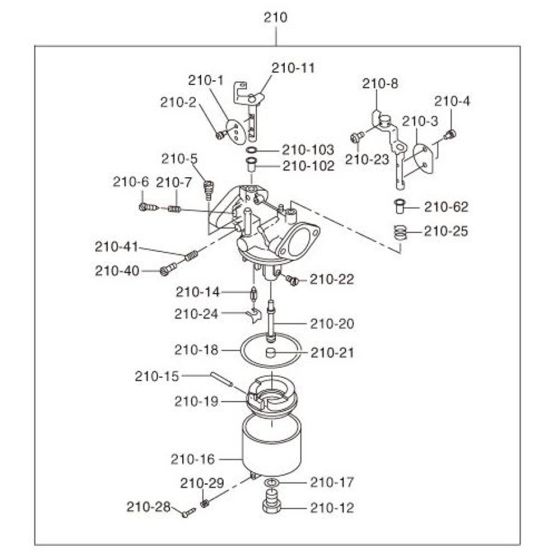 Carburettor Assembly for Robin / Subaru EY35 Engine