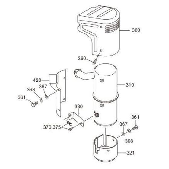 Intake Exhaust (2) Assembly for Robin / Subaru EY35 Engine