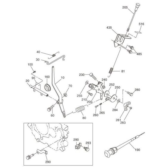 Governor, Operation Assembly for Robin / Subaru EY35 Engine