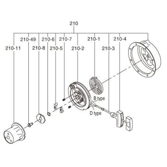 Cooling, Starting (1) Assembly for Robin / Subaru EY35 Engine