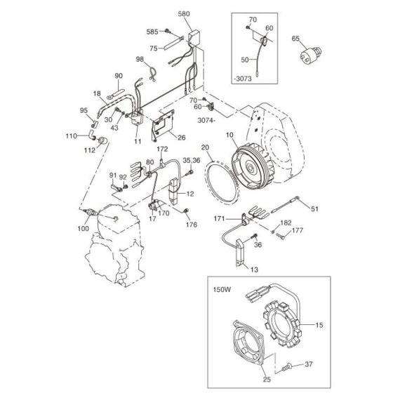 Electric Device Assembly for Robin / Subaru EY40 Engine