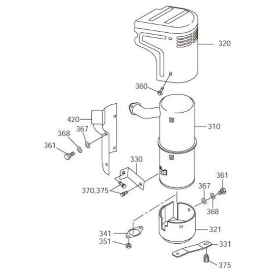 Intake Exhaust (2) Assembly for Robin / Subaru EY40 Engine