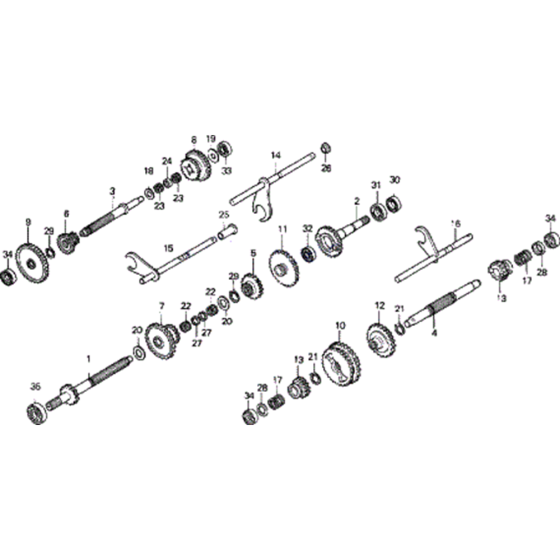 Gears Assembly for Honda F720 Large Tiller