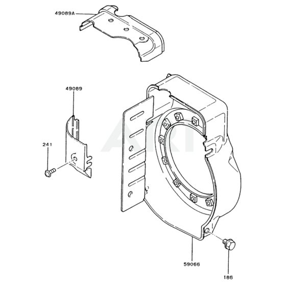 Cooling Equipment for Kawasaki FA076D Engine